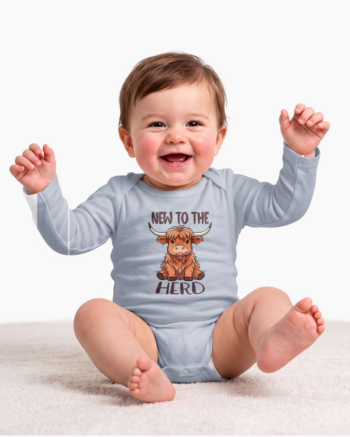 New to the Herd Highland Cow Baby Bamboo Bodysuit