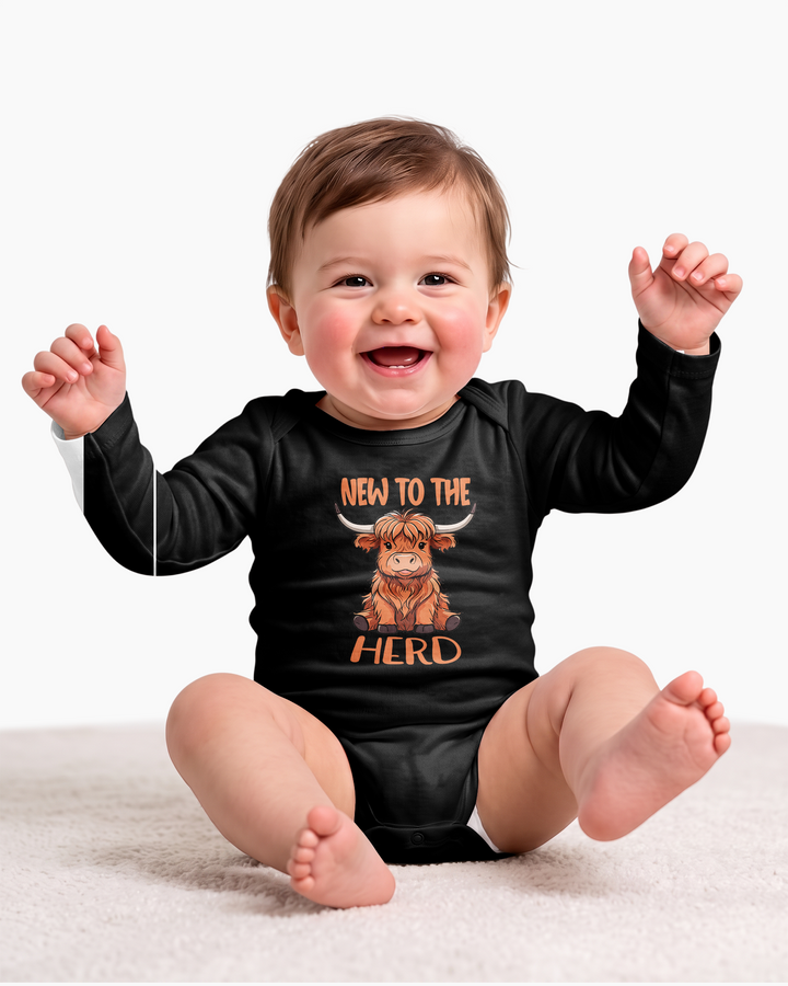 New to the Herd Highland Cow Baby Bamboo Bodysuit