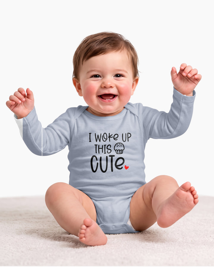 I Woke Up This Cute Cupcake Baby Bamboo Bodysuit