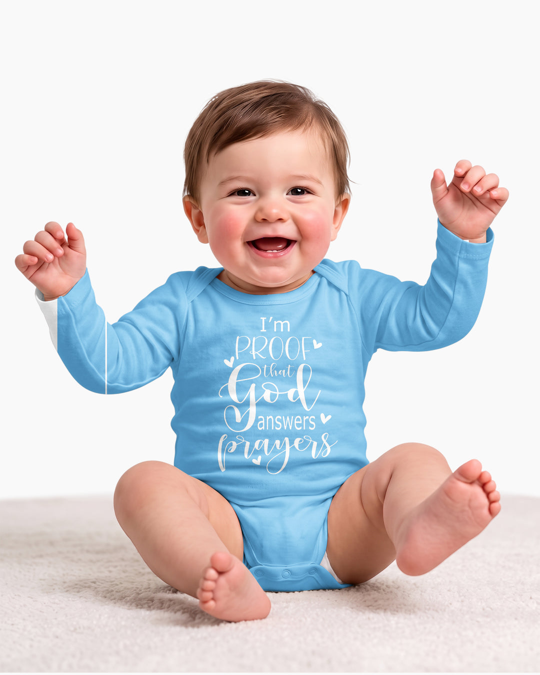 I'm Proof That God Answers Prayers Christian IVF Miracle Baby Bamboo Bodysuit