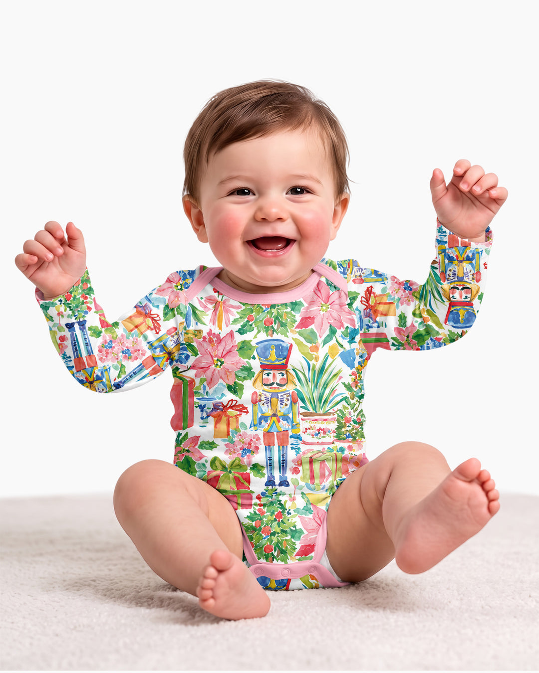 Watercolor Nutcracker Holiday Bamboo Bodysuit