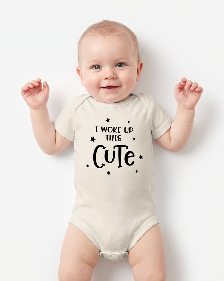 I Woke Up This Cute Funny Baby Bamboo Bodysuit Bamboo Bodysuit
