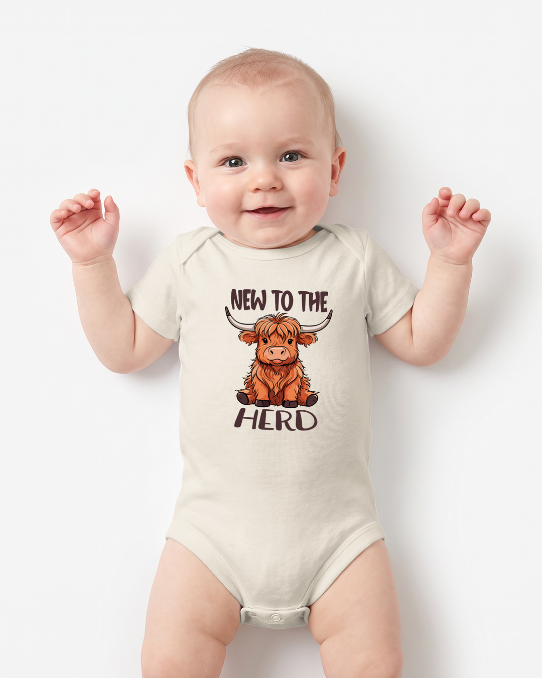 New to the Herd Highland Cow Baby Bamboo Bodysuit