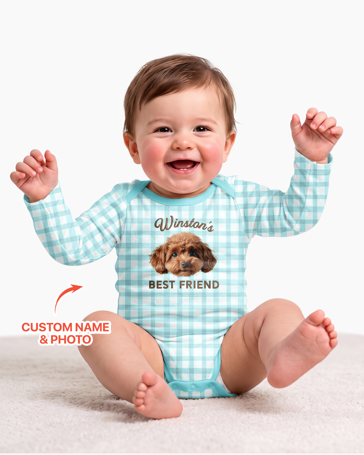 Embroidered Dog Portrait Bamboo Bodysuit