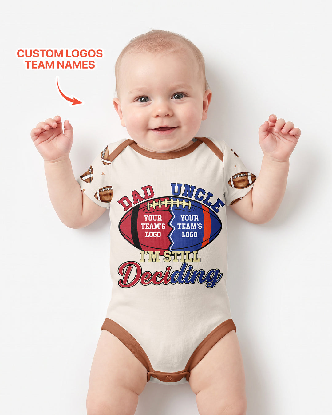 I'm Still Deciding House Divided - Upload Two Team Logo Bamboo Bodysuit