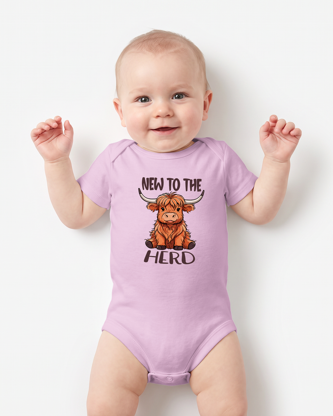 New to the Herd Highland Cow Baby Bamboo Bodysuit