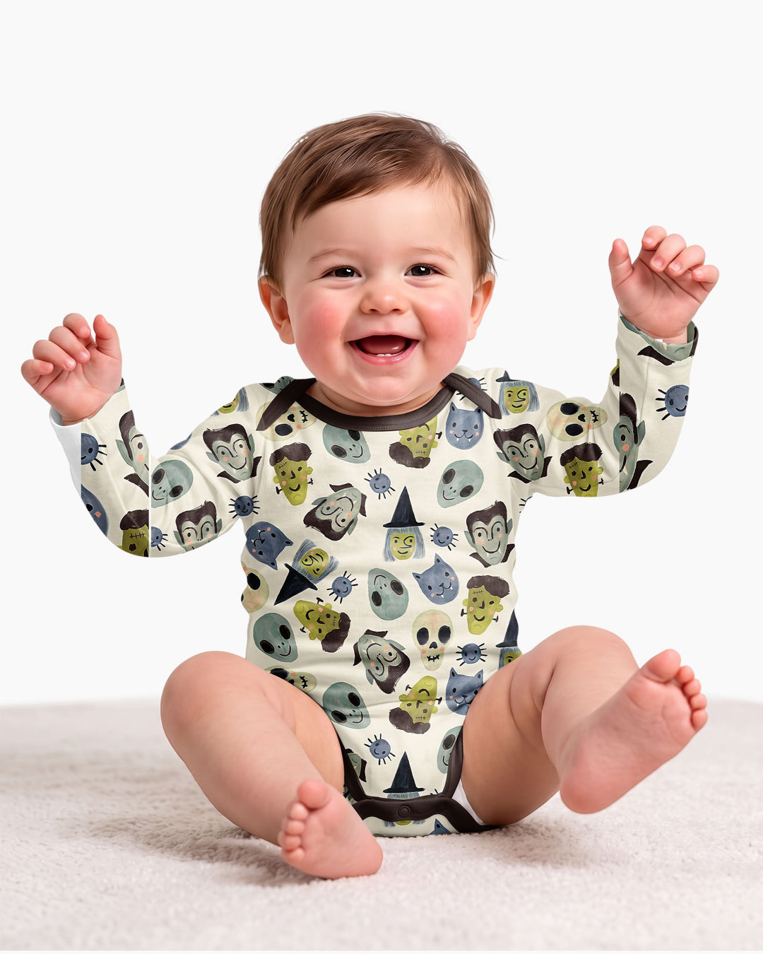 Halloween Face Bamboo Bodysuit