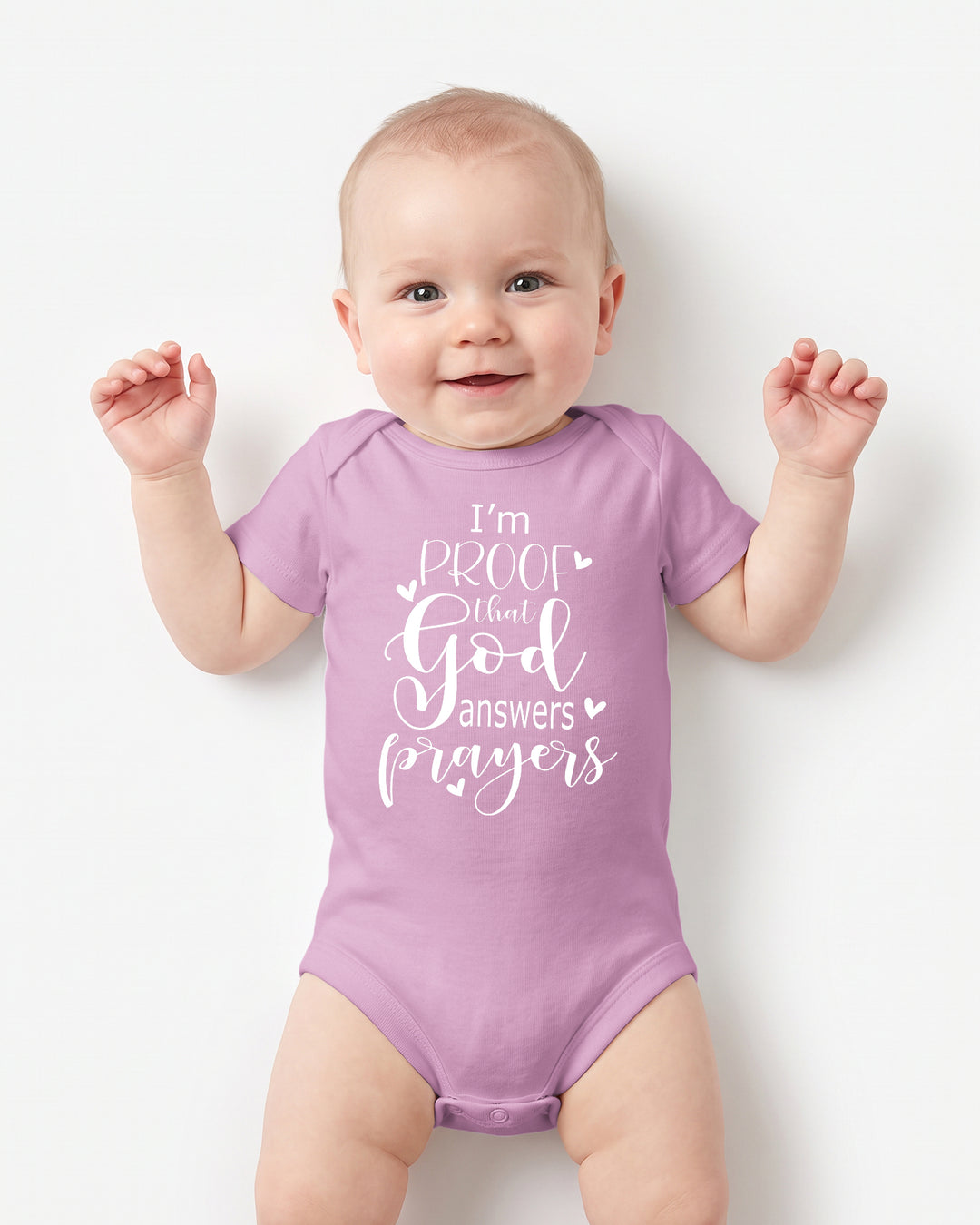 I'm Proof That God Answers Prayers Christian IVF Miracle Baby Bamboo Bodysuit
