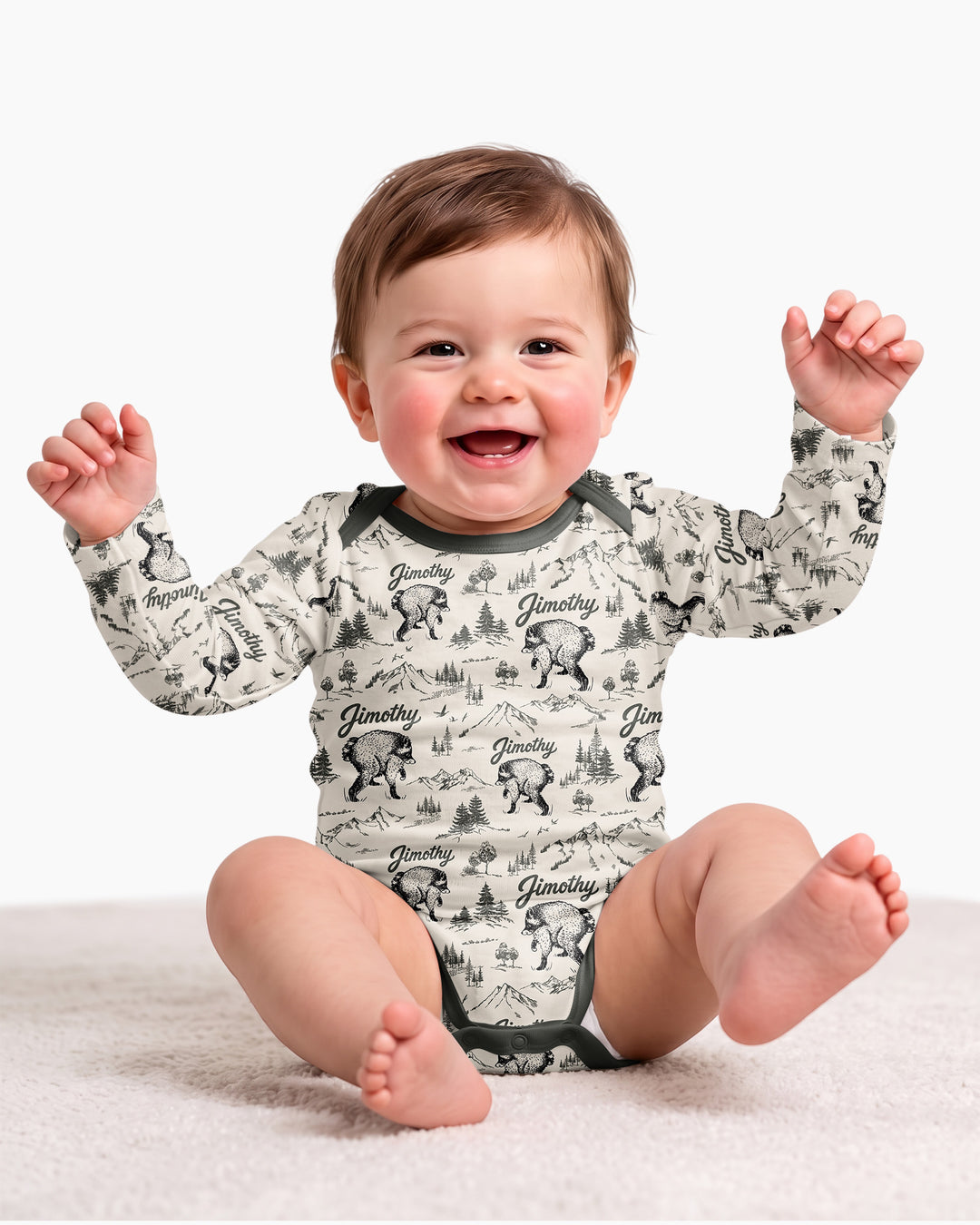 Vintage Jimothy Racoon Family Matching Bamboo Bodysuit