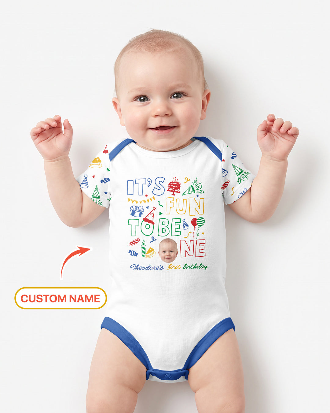 Custom Photo It's Fun To Be One Bamboo Bodysuit