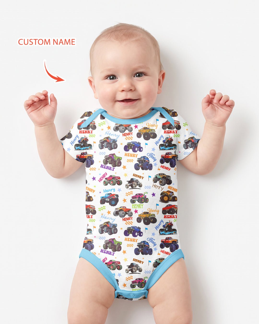 Gerippte Babykleidung mit individuellem Foto - Weich &amp; Skizzenhaft