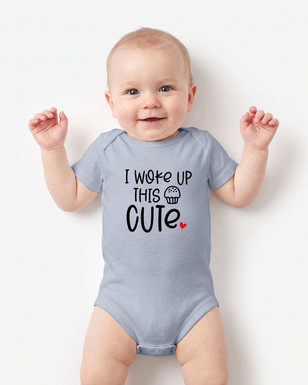 I Woke Up This Cute Cupcake Baby Bamboo Bodysuit