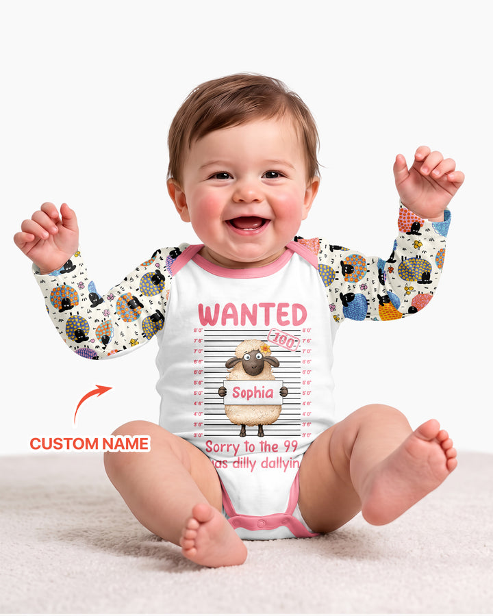 The Lost Sheep Custom Name Bamboo Bodysuit
