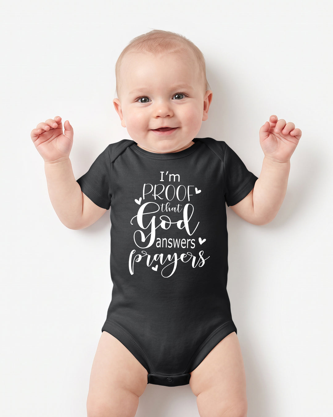 I'm Proof That God Answers Prayers Christian IVF Miracle Baby Bamboo Bodysuit