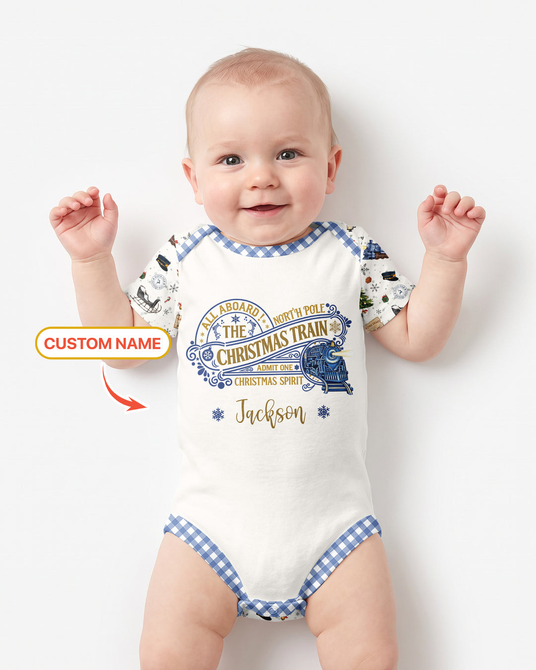 Custom Name North Pole Adventure Bamboo Bodysuit