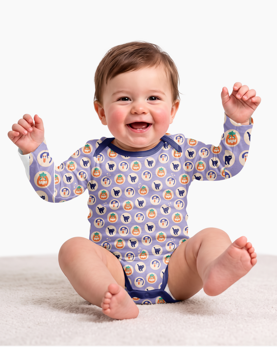 Gerippte Babykleidung mit individuellem Foto - Weich &amp; Skizzenhaft