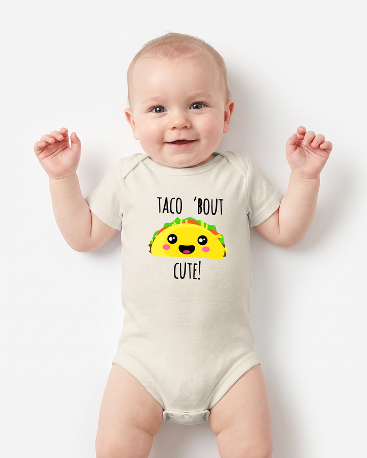 Taco 'Bout Cute Funny Taco Baby Bamboo Bodysuit