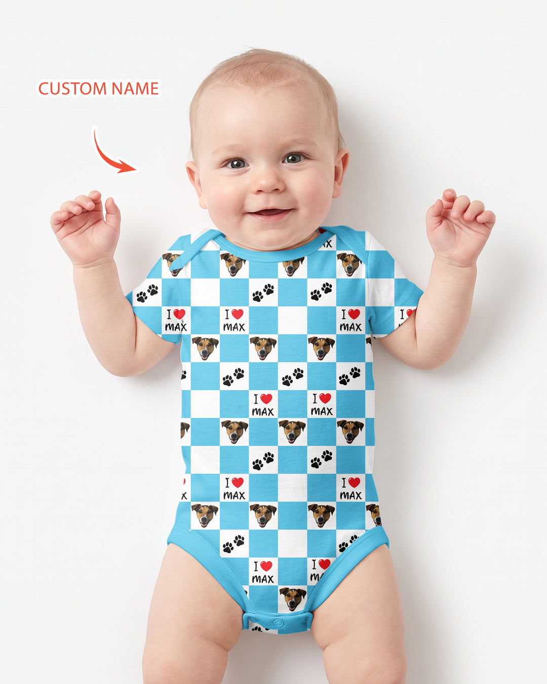 Custom Photo I Love My Best Friend Dog/Cat Bamboo Bodysuit
