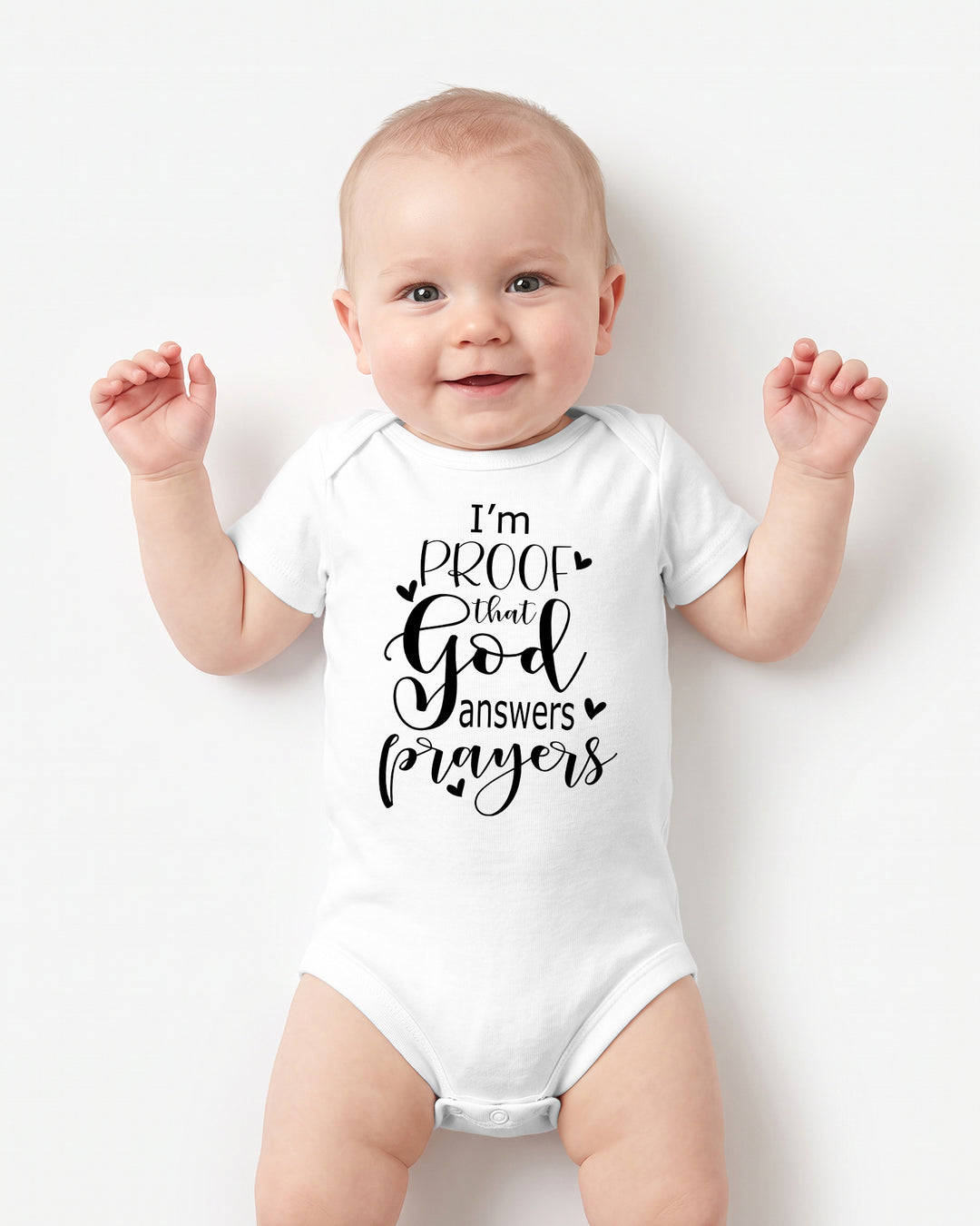 I'm Proof That God Answers Prayers Christian IVF Miracle Baby Bamboo Bodysuit