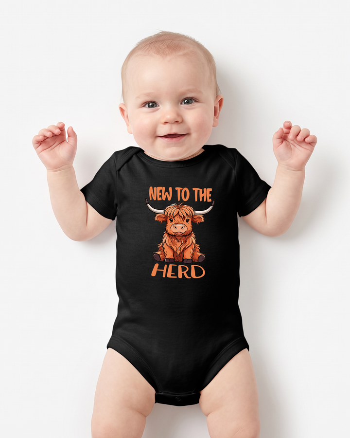 New to the Herd Highland Cow Baby Bamboo Bodysuit