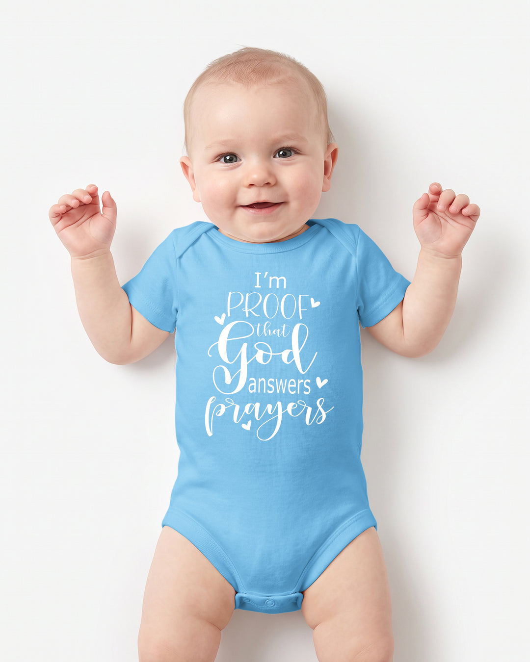 I'm Proof That God Answers Prayers Christian IVF Miracle Baby Bamboo Bodysuit