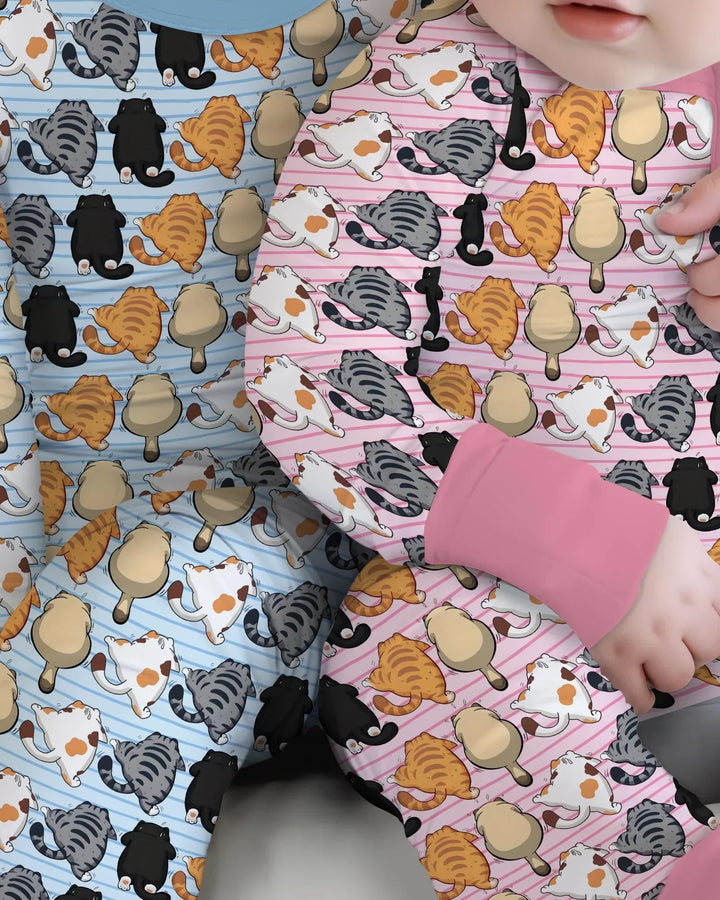 Funny Cat Butts Club Family Matching Bamboo Convertible Zippy