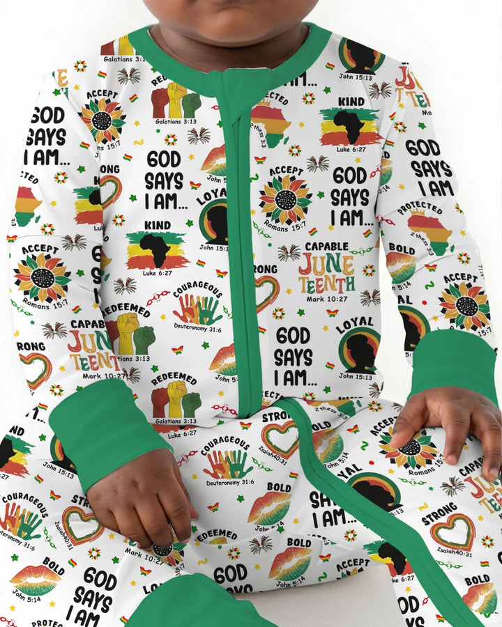 God Says I Am Juneteenth Bamboo Convertible Zippy
