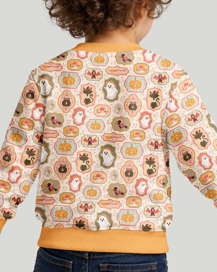 Cute Vintage Magical Cottage Style Halloween Bamboo Crewneck Sweatshirt