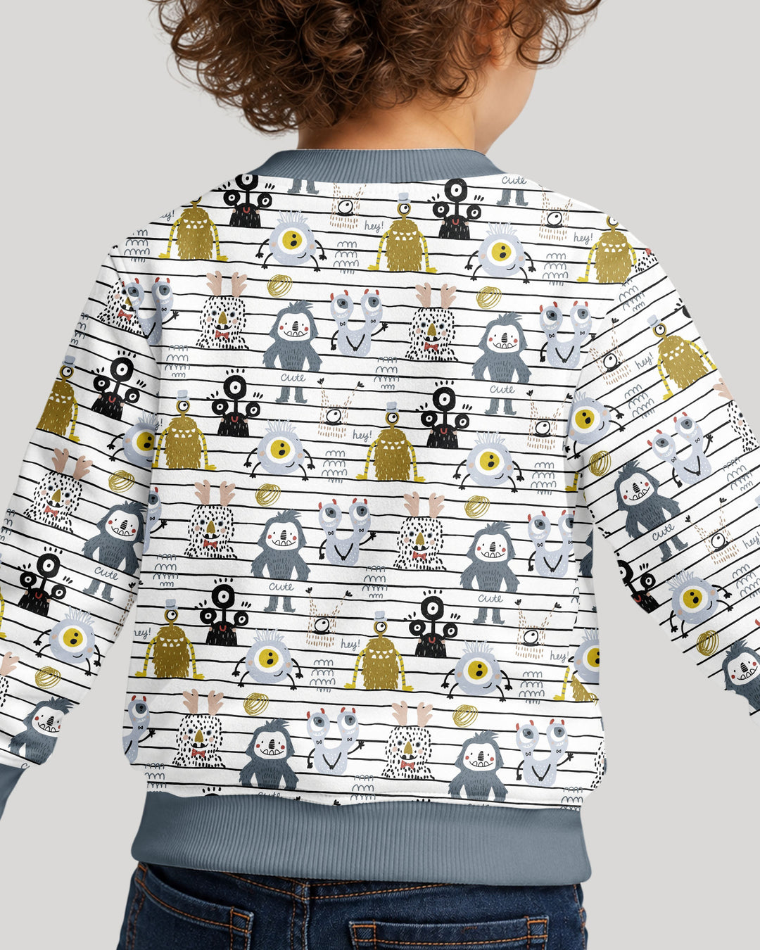 Playful Monster Friends Bamboo Crewneck Sweatshirt