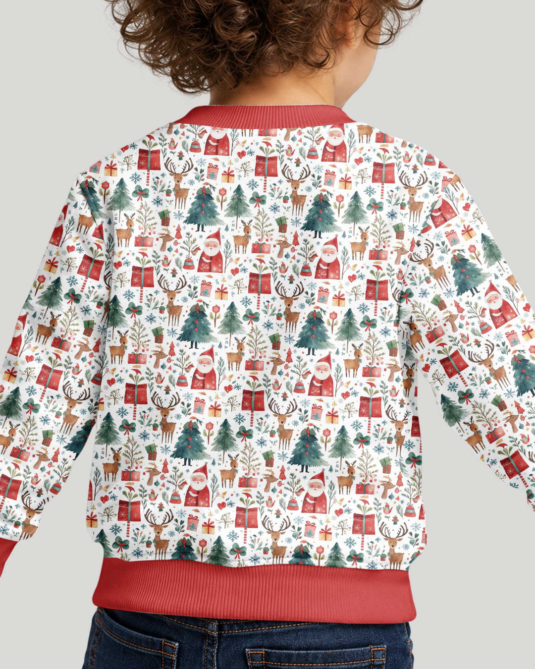Christmas Tree Santa Bamboo Crewneck Sweatshirt
