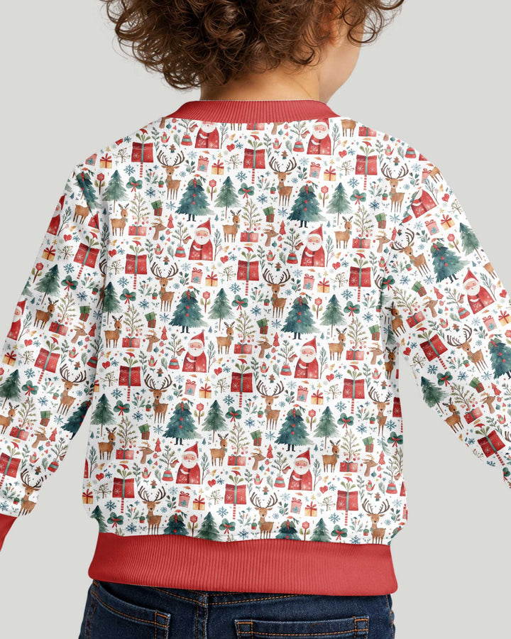 Christmas Tree Santa Bamboo Crewneck Sweatshirt