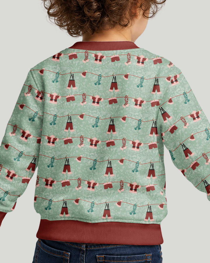 Santa In The Snow Bamboo Crewneck Sweatshirt