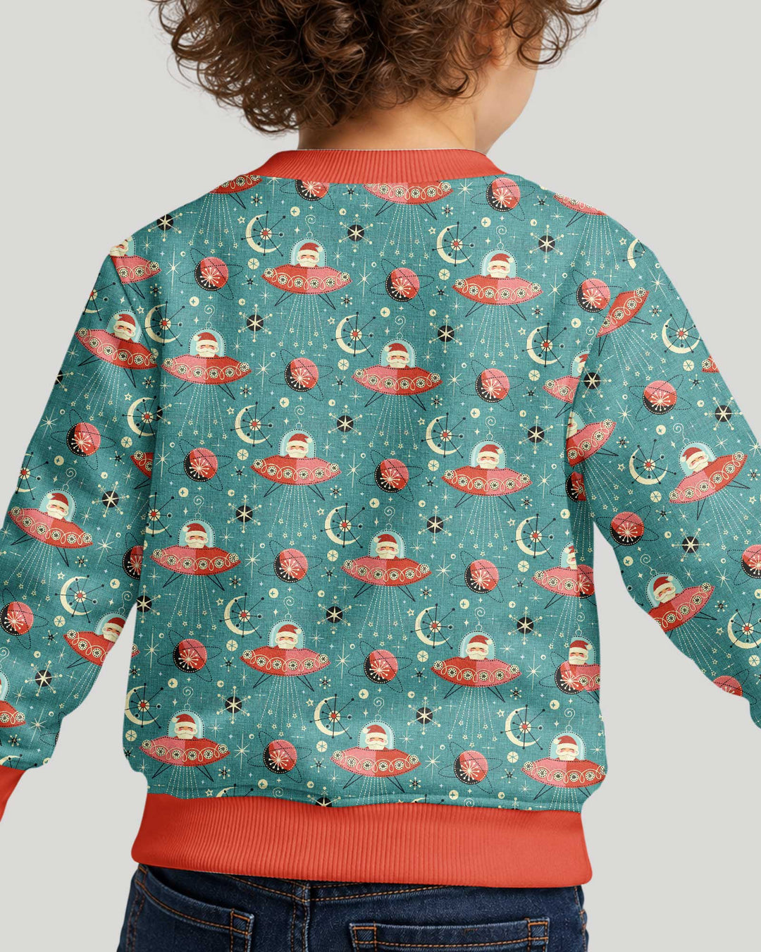 Atomic Santas in Space Bamboo Crewneck Sweatshirt