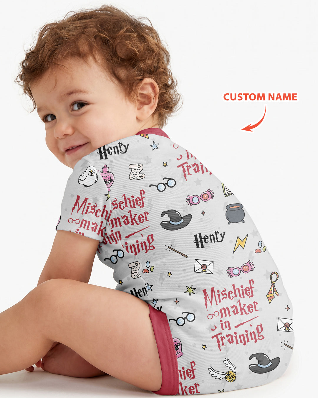 Custom Name Mischief Maker In Training Bamboo Bodysuit