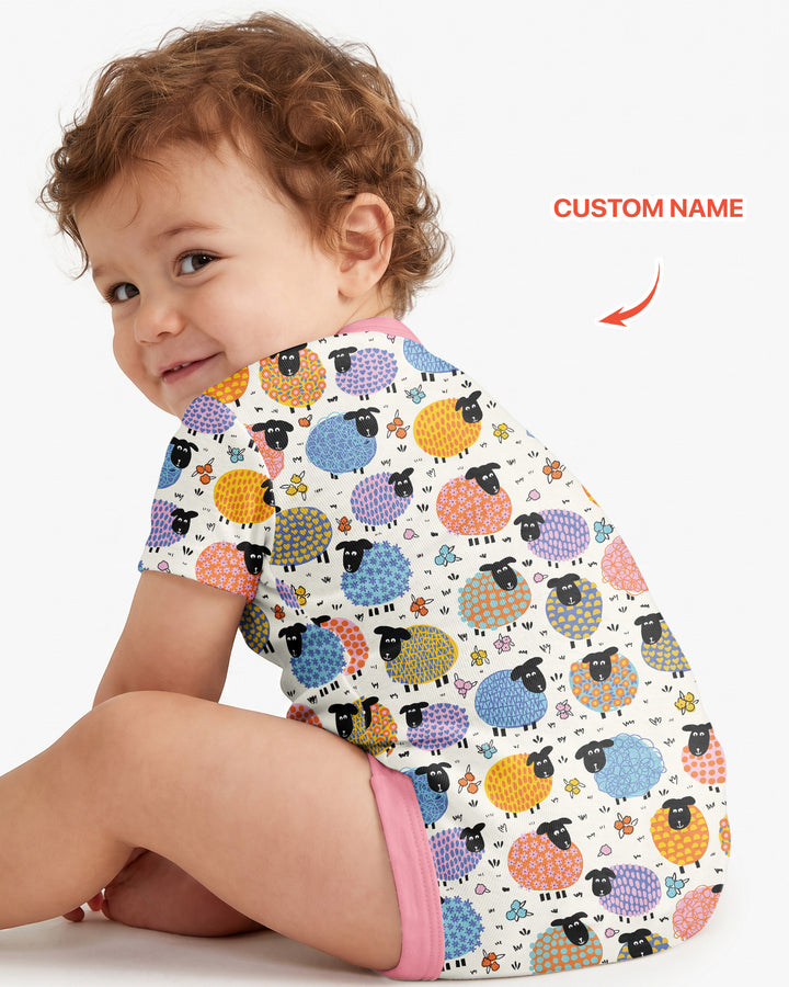 The Lost Sheep Custom Name Bamboo Bodysuit