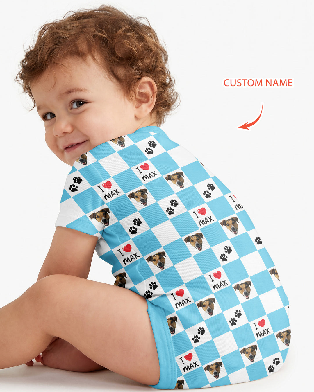 Custom Photo I Love My Best Friend Dog/Cat Bamboo Bodysuit