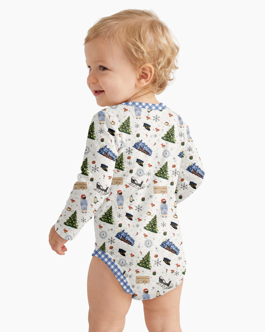 Custom Name North Pole Adventure Bamboo Bodysuit
