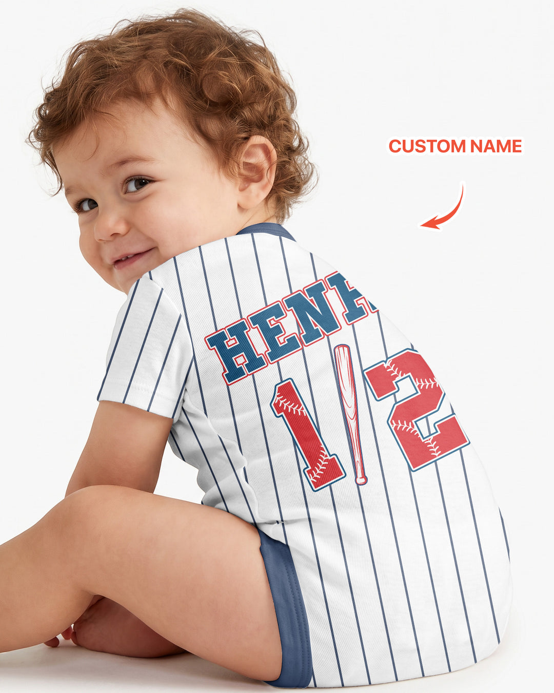 Custom Name Half Way To One Bamboo Bodysuit