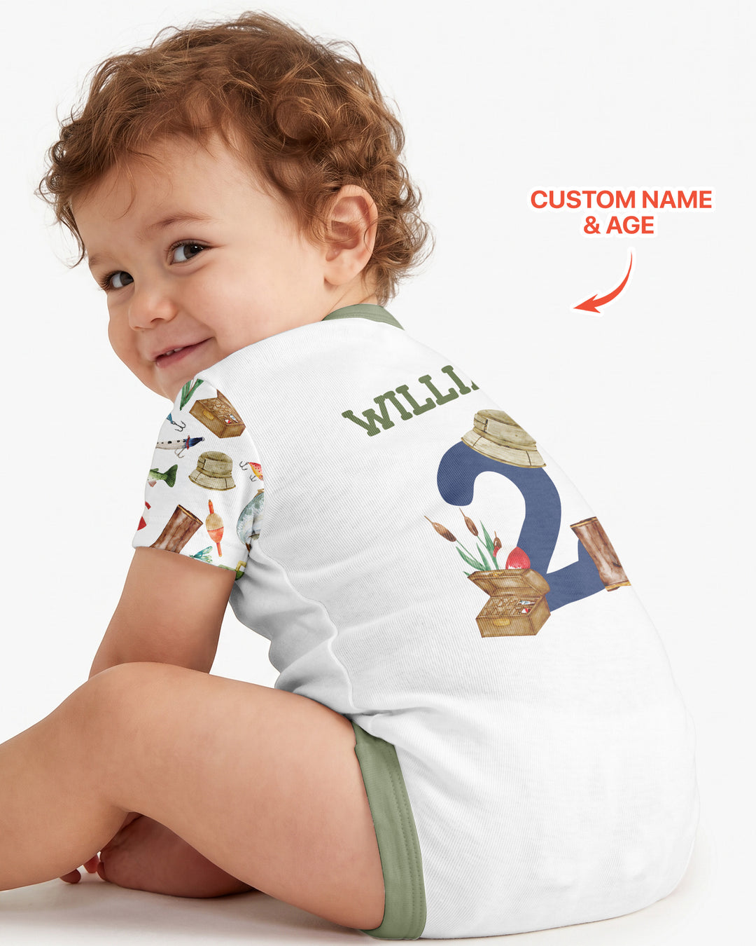 O-Fish-Ally Birthday – Personalized Name & Age Bamboo Bodysuit