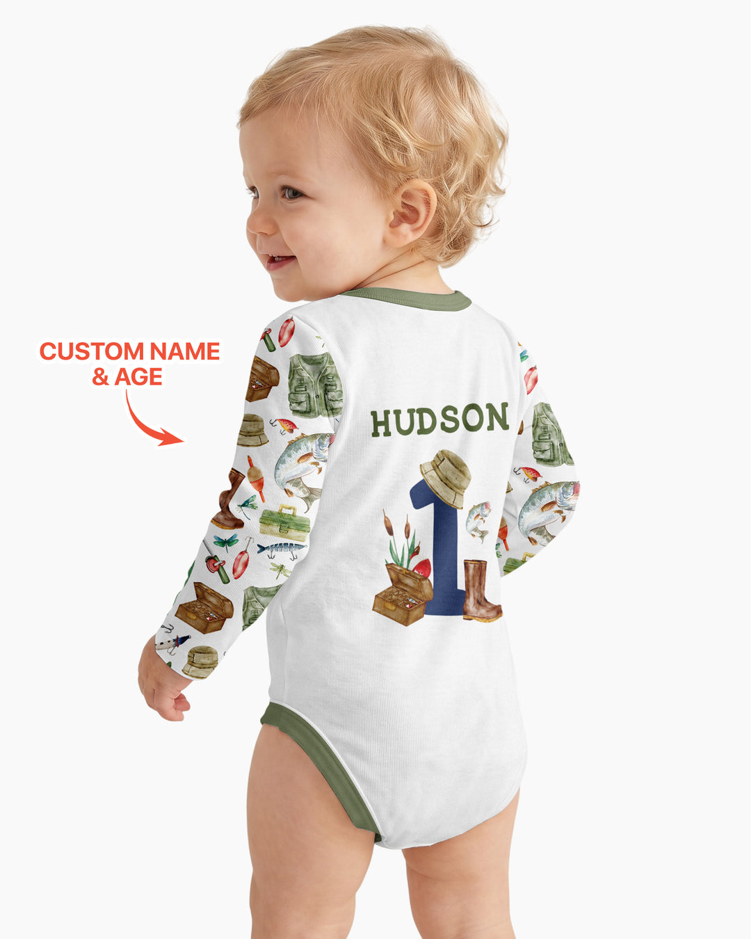 O-Fish-Ally Birthday – Personalized Name & Age Bamboo Bodysuit