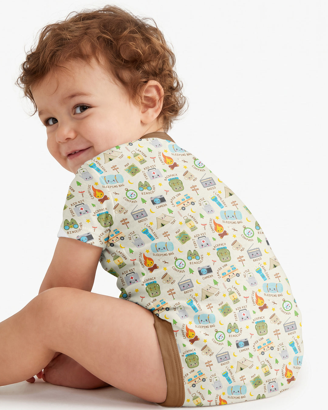 Gerippte Babykleidung mit individuellem Foto - Weich &amp; Skizzenhaft