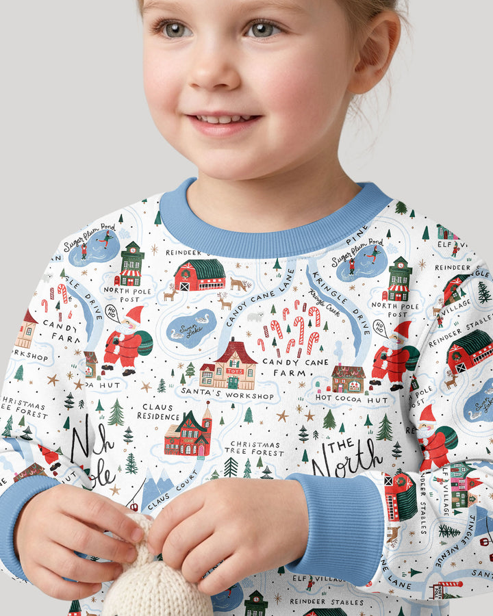 The North Pole Map Bamboo Crewneck Sweatshirt