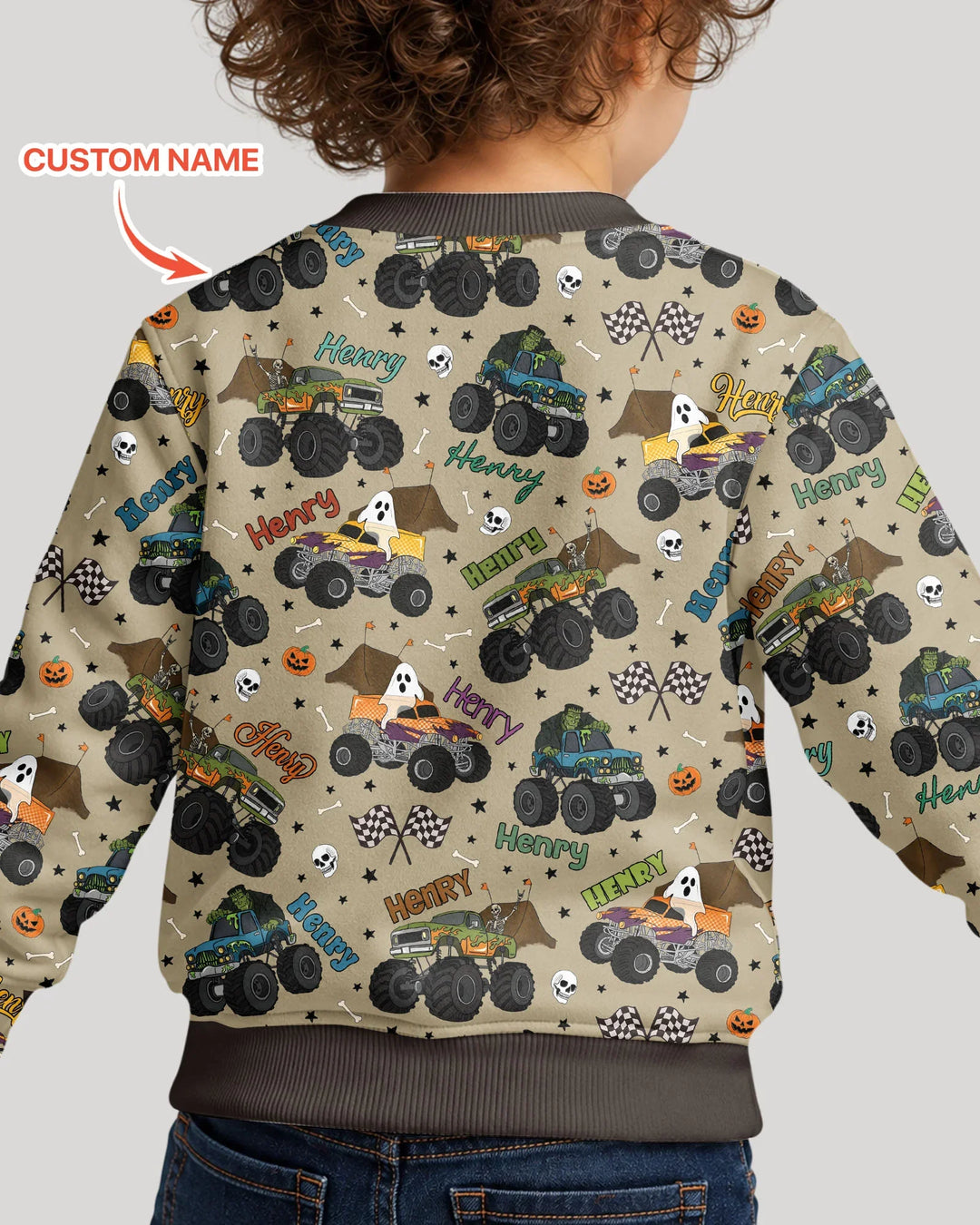 Sudadera de cuello redondo de bambú con plantilla personalizada