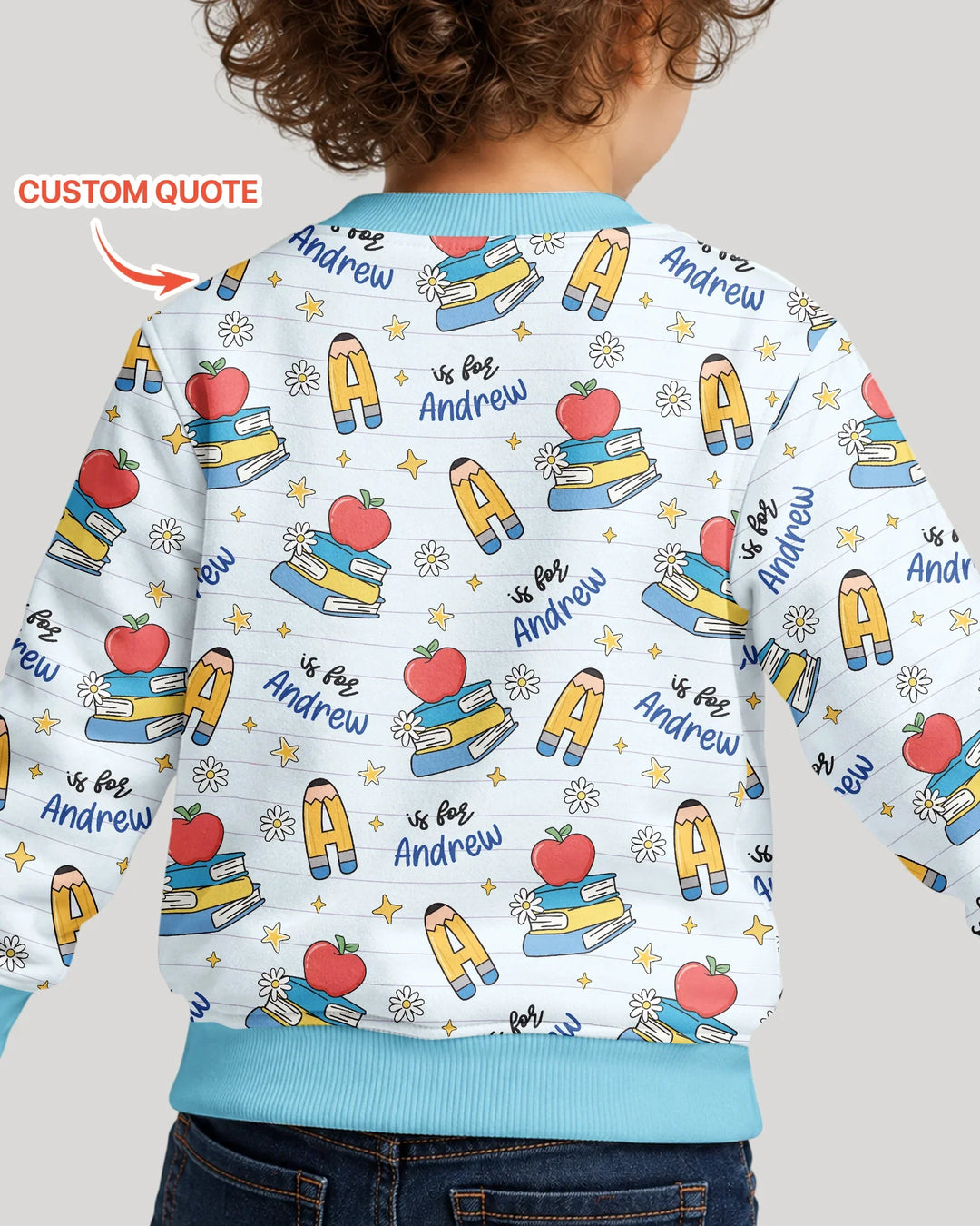 Sudadera de cuello redondo de bambú con plantilla personalizada