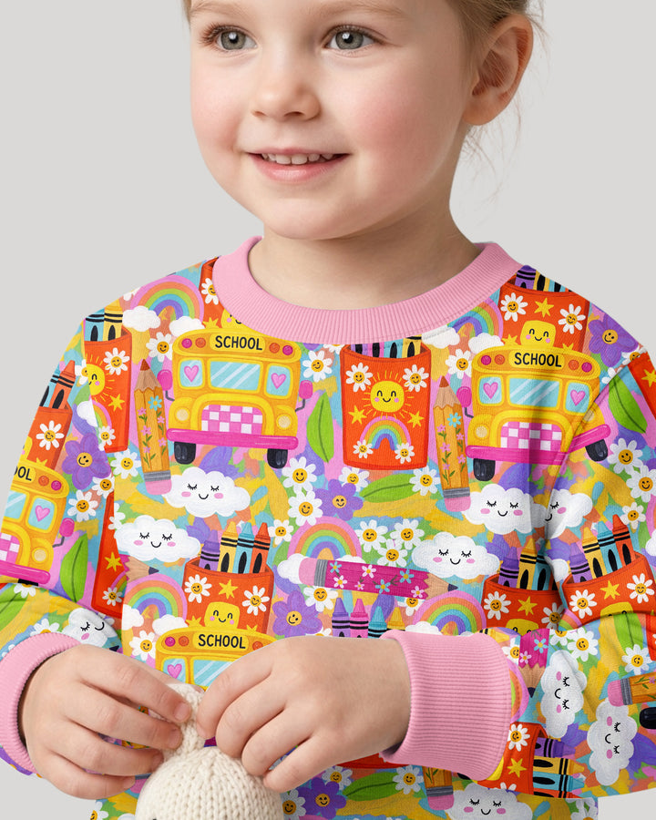 Retro Happy Classroom Bamboo Crewneck Sweatshirt