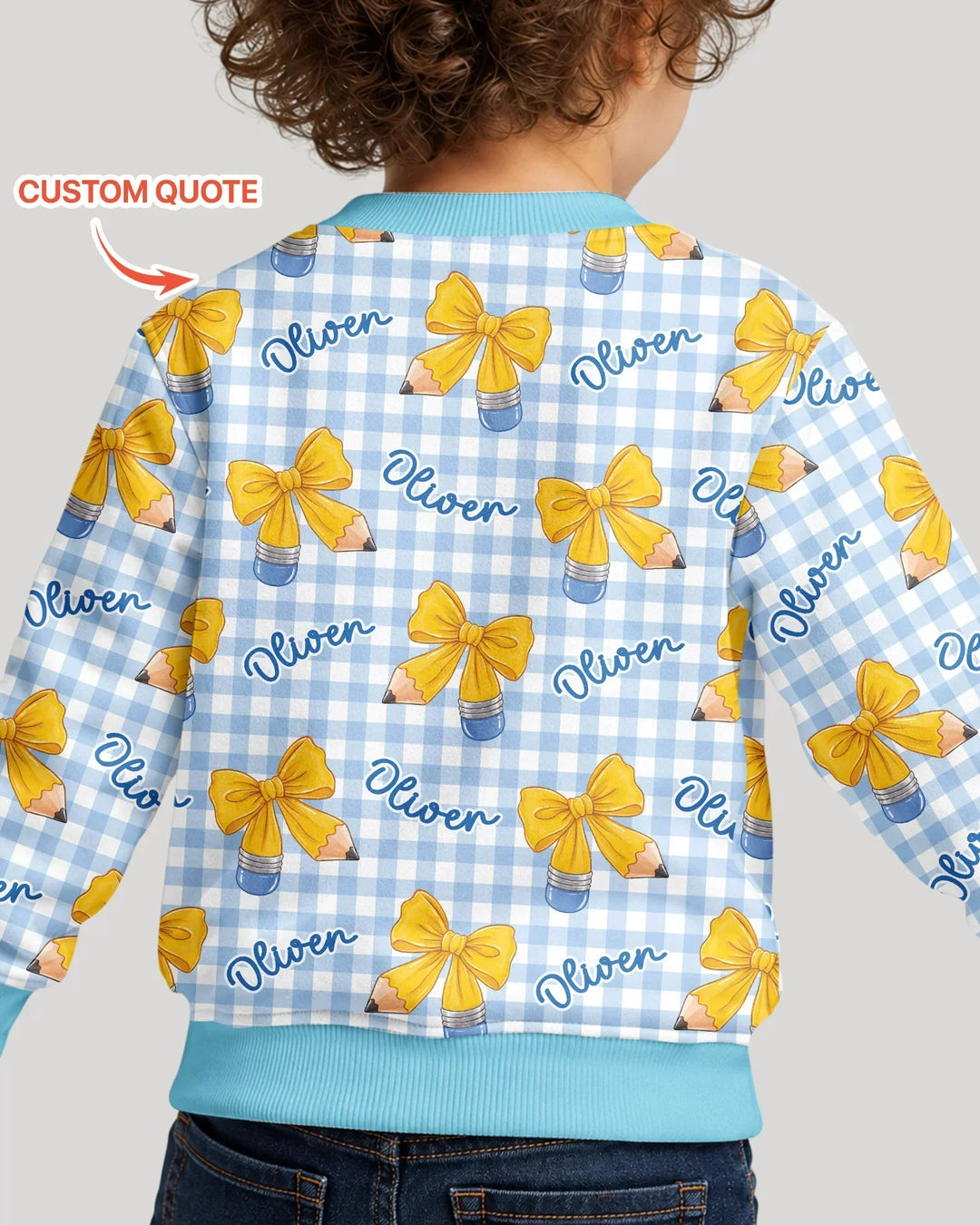 Sudadera de cuello redondo de bambú con plantilla personalizada