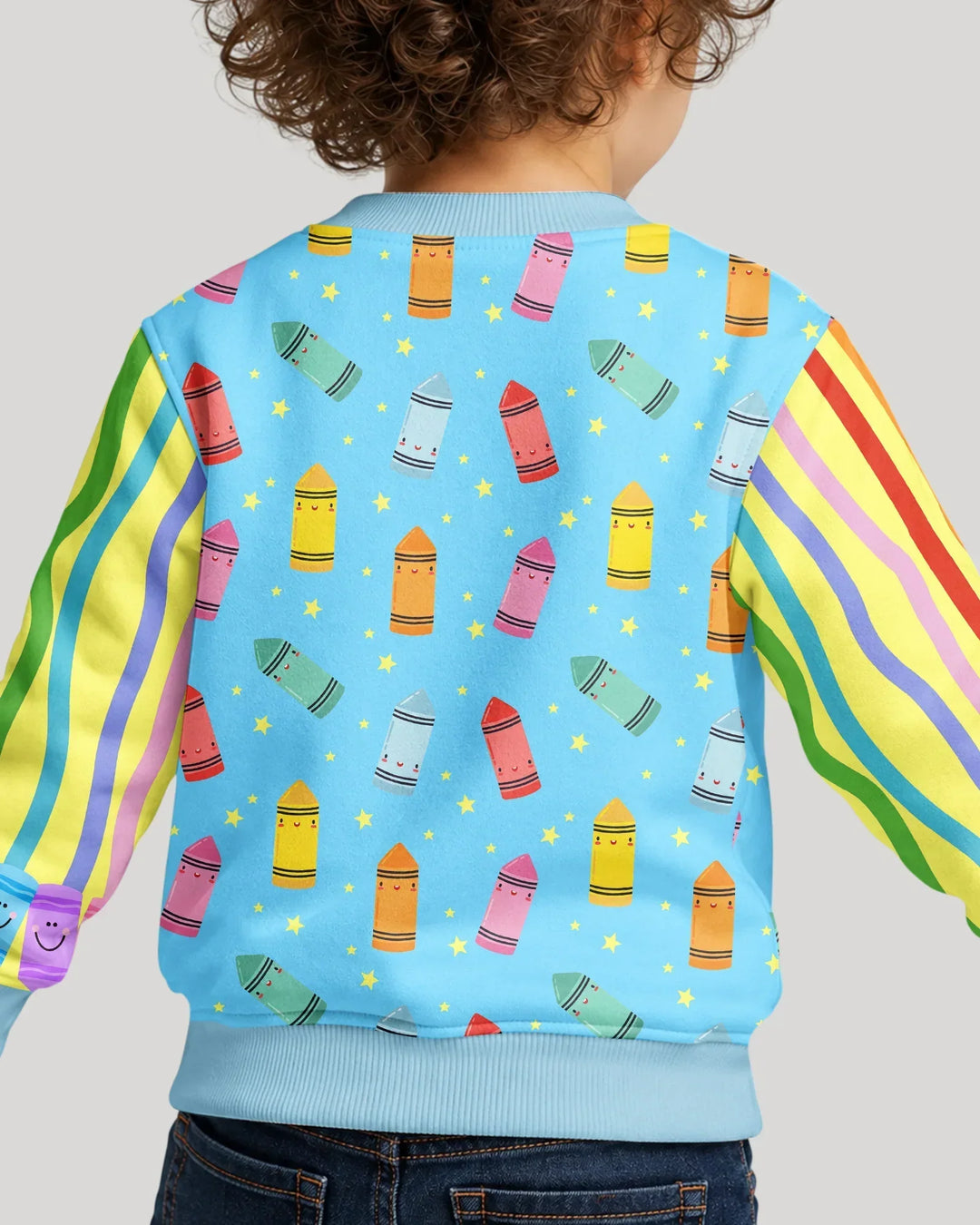 Happy Crayon Friends Bamboo Crewneck Sweatshirt