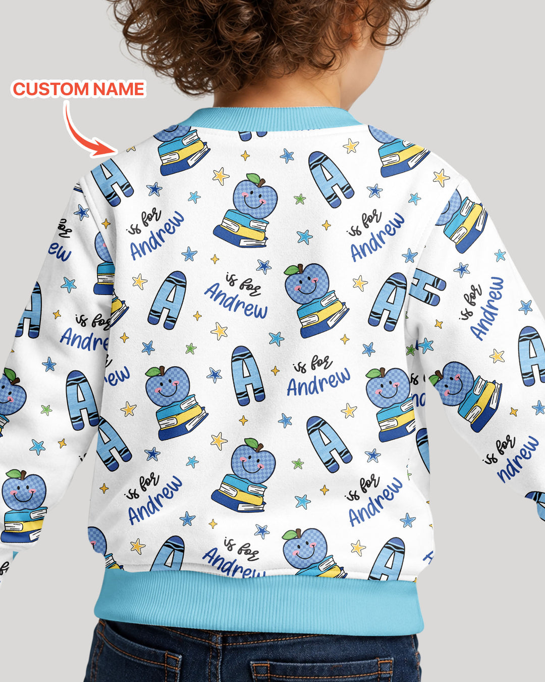 Sudadera de cuello redondo de bambú con plantilla personalizada