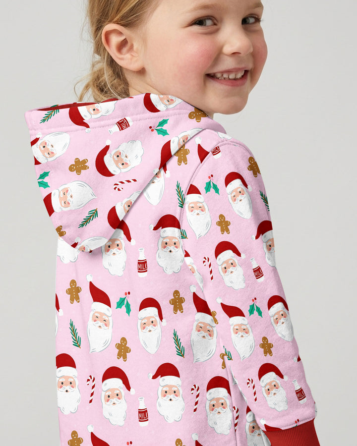 Christmas Sweet Santa Bamboo Zip Hoodie