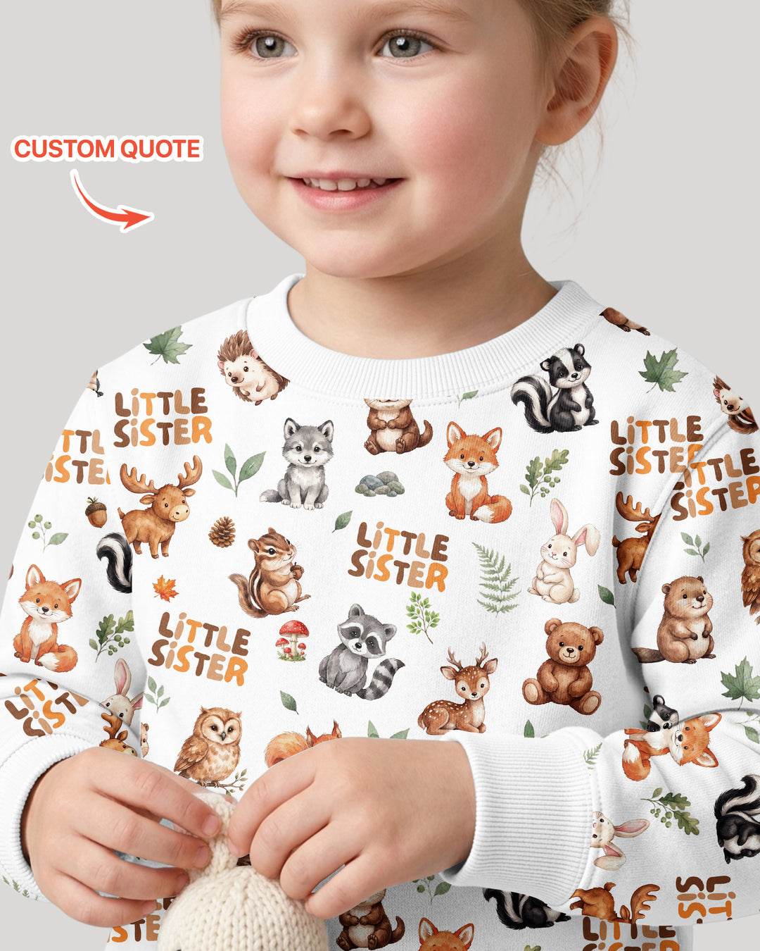 Sudadera de cuello redondo de bambú con plantilla personalizada
